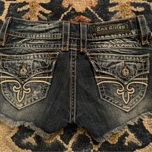 Women’s Rock Revival Niki Cut Off Denim Shorts